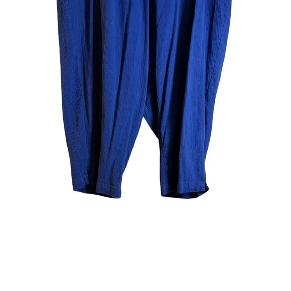 Denim & Co Women's Gauze Capri Blue Pull-On Pants with Pockets Size 1X - Picture 3 of 9